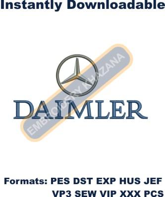 Daimler Mercedes logo embroidery design